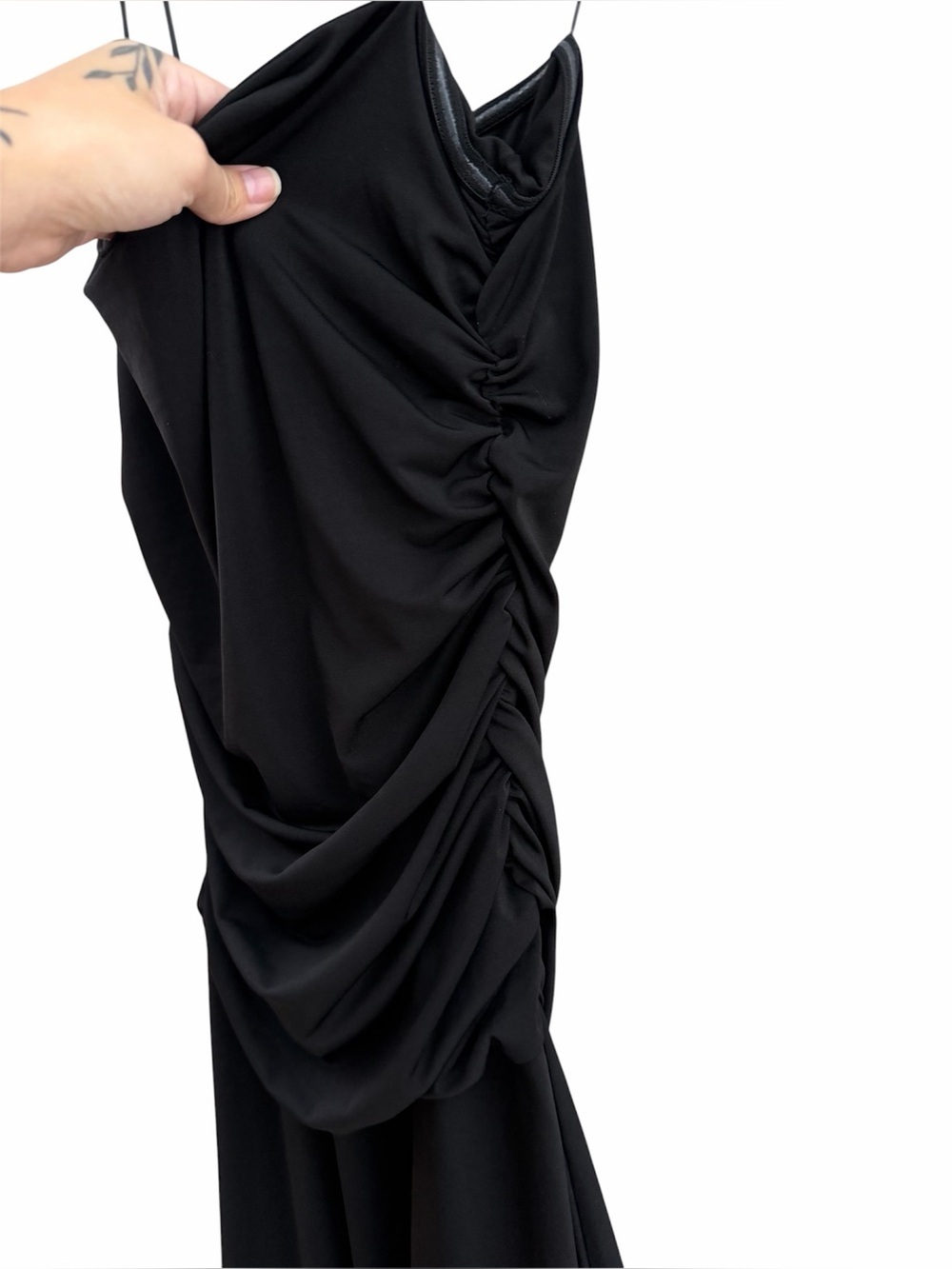 Revolve Camila Coelho Strapless Black Ruched Drop Waist Mini Dress - Picture 4 of 9